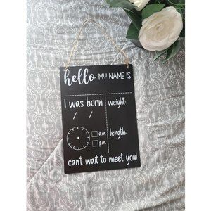 Baby Arrival Announcement Chalkboard